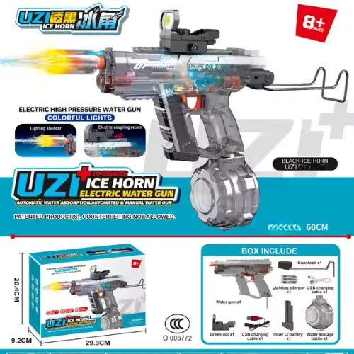 Pistola Agua Luminosa tipo UZI - Lleva de Todo Colombia