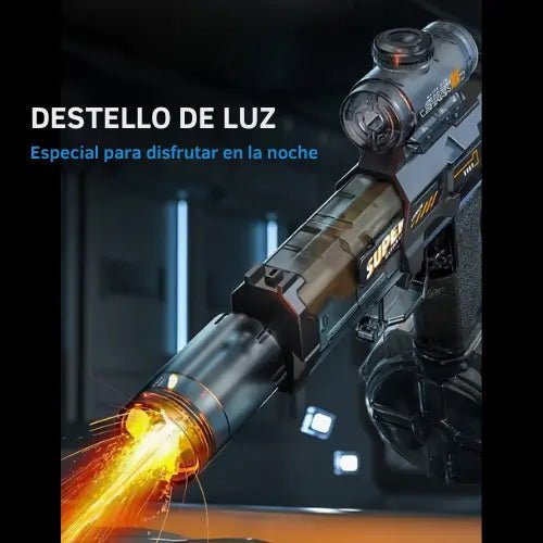 WATER BLASTER - Pistola Eléctrica de Agua con Boca de Fuego - Lleva de Todo Colombia