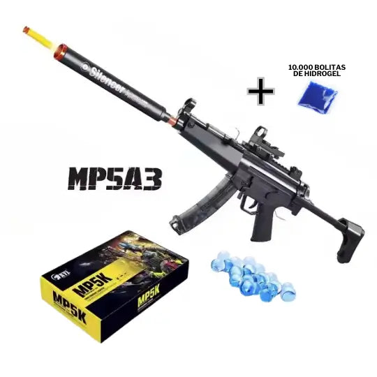 JUGUETE MP5 y M4 LANZADOR MUNICION HIDROGEL, OFERTA DE FIN DE AÑO