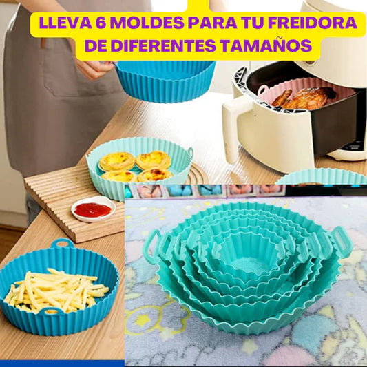 Set X 6 Moldes Silicona Freidoras Aire