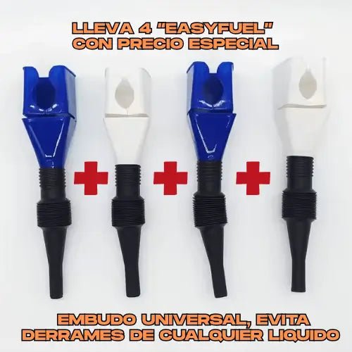 Lleva 4 EasyFuel™ – Embudo Universal Automático Recarga sin derrames, sin esfuerzo y en segundos - Lleva de Todo Colombia