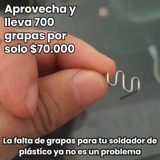 Paquete de Grapas X 700 unidades (Estilo "m" o "s"), mantén tu Soldador de Plástico listo para reparar en todo momento - Lleva de Todo Colombia