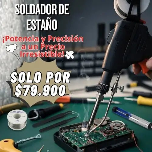 PISTOLA SOLDADOR DE ESTAÑO "Soluciones de Soldadura Todo en Uno" - Lleva de Todo Colombia