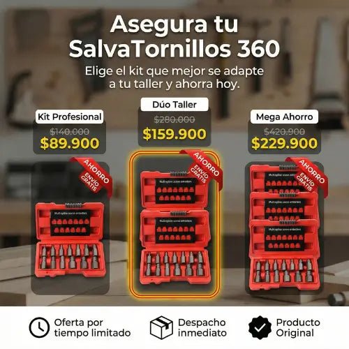 SalvaTornillos 360, El extractor de tornillos atascados "🔩 ¡Despídete de los tornillos oxidados y dañados en segundos!" - Lleva de Todo Colombia