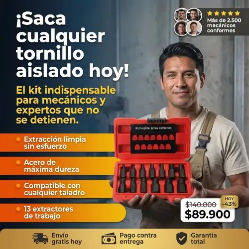 SalvaTornillos 360, El extractor de tornillos atascados "🔩 ¡Despídete de los tornillos oxidados y dañados en segundos!" - Lleva de Todo Colombia