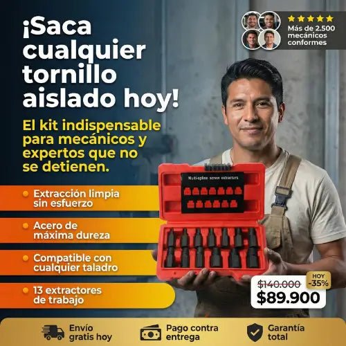 SalvaTornillos 360, El extractor de tornillos atascados "🔩 ¡Despídete de los tornillos oxidados y dañados en segundos!" - Lleva de Todo Colombia